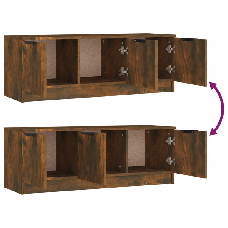 Tv-meubel 102x35x36,5 cm bewerkt hout gerookt eikenkleurig MeubelReus