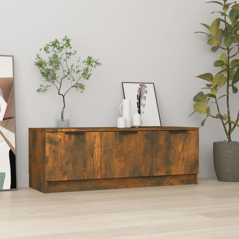 Tv-meubel 102x35x36,5 cm bewerkt hout gerookt eikenkleurig MeubelReus