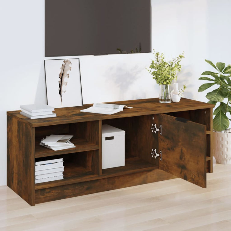 Tv-meubel 102x35,5x36,5 cm bewerkt hout gerookt eikenkleurig MeubelReus
