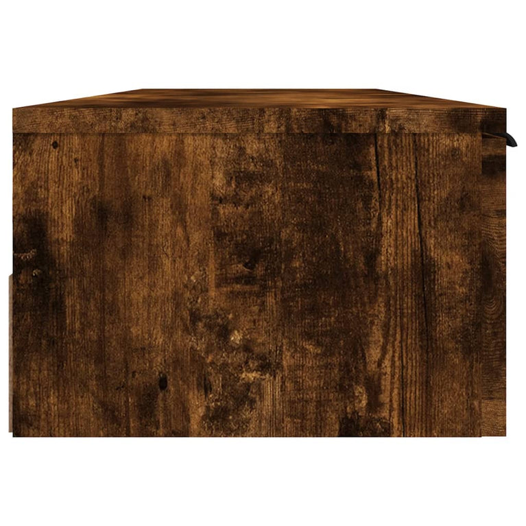 Wandkast 102x30x20 cm bewerkt hout gerookt eikenkleurig MeubelReus