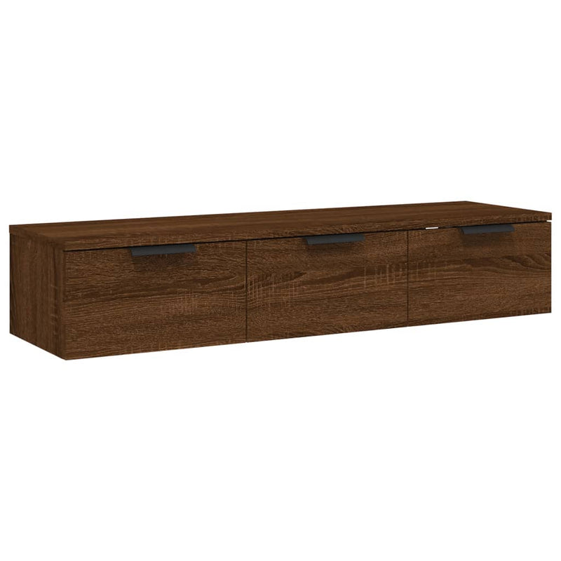 Wandkast 102x30x20 cm bewerkt hout bruineikenkleurig MeubelReus