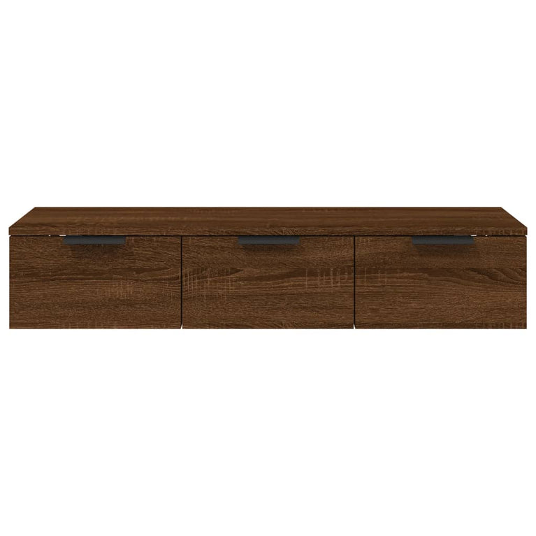 Wandkast 102x30x20 cm bewerkt hout bruineikenkleurig MeubelReus