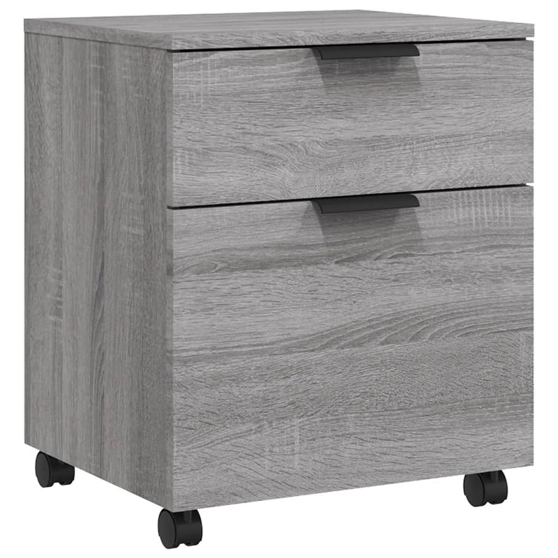 Dossierkast verrijdbaar 45x38x54 cm bewerkt hout grijs sonoma MeubelReus