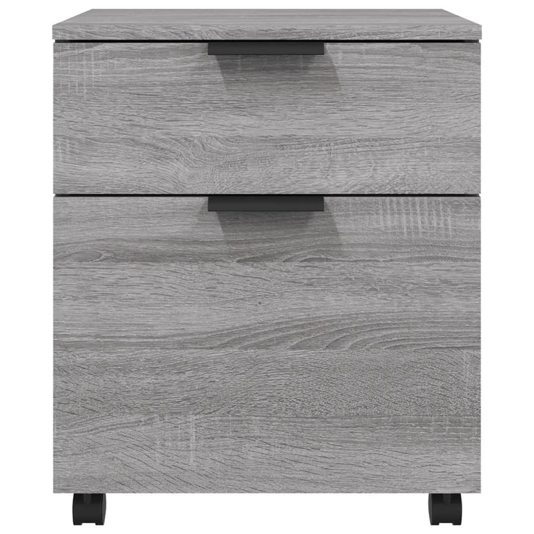 Dossierkast verrijdbaar 45x38x54 cm bewerkt hout grijs sonoma MeubelReus