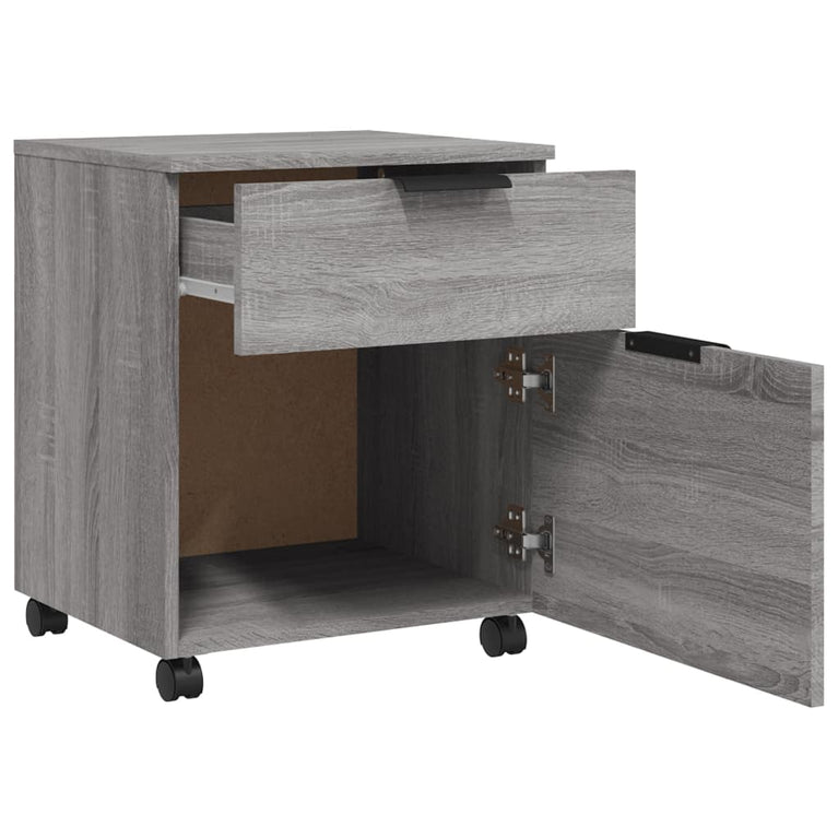 Dossierkast verrijdbaar 45x38x54 cm bewerkt hout grijs sonoma MeubelReus