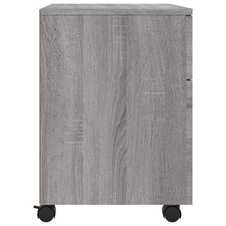 Dossierkast verrijdbaar 45x38x54 cm bewerkt hout grijs sonoma MeubelReus
