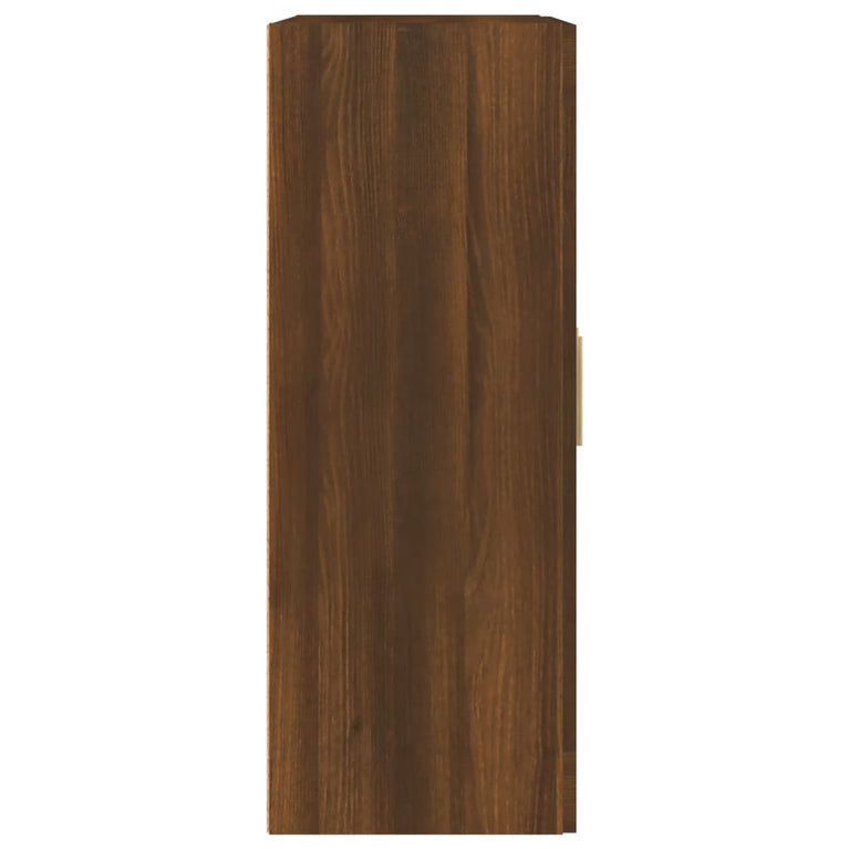 Wandkast 69,5x32,5x90 cm bewerkt hout bruin eikenkleur MeubelReus