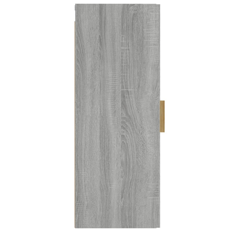 Wandkast 34,5x34x90 cm bewerkt hout grijs sonoma eikenkleurig MeubelReus