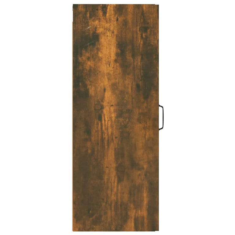 Wandkast 34,5x34x90 cm bewerkt hout gerookt eikenkleurig MeubelReus