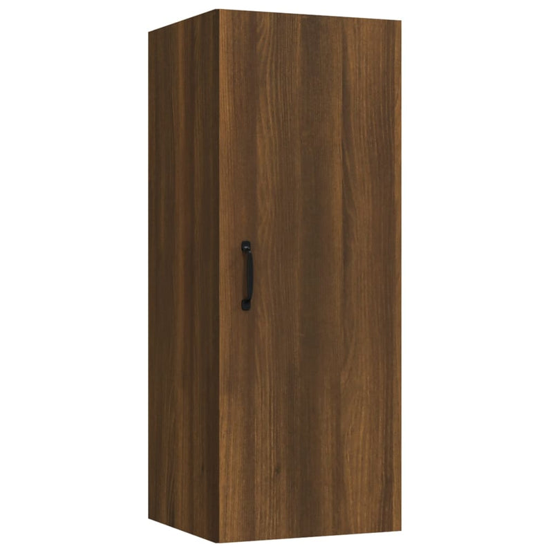 Wandkast 34,5x34x90 cm bewerkt hout bruineikenkleurig MeubelReus