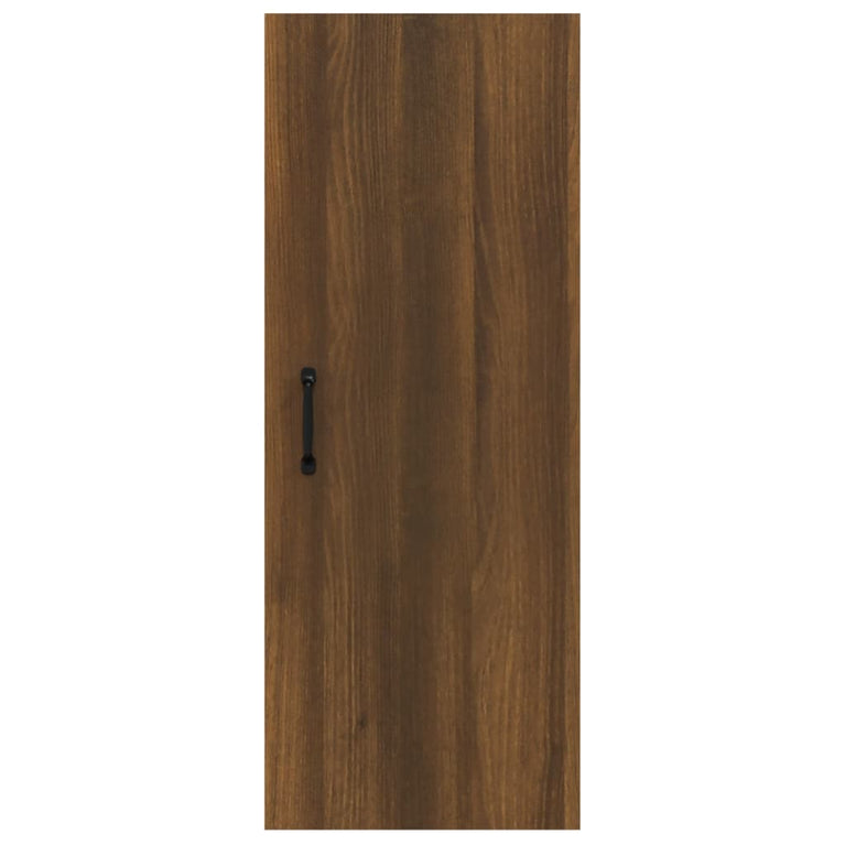 Wandkast 34,5x34x90 cm bewerkt hout bruineikenkleurig MeubelReus