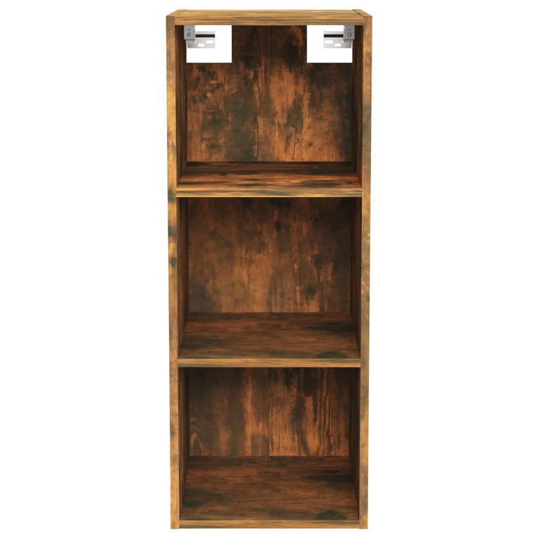 Wandkast 34,5x32,5x90 cm bewerkt hout gerookt eikenkleurig MeubelReus
