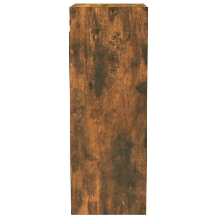 Wandkast 34,5x32,5x90 cm bewerkt hout gerookt eikenkleurig MeubelReus