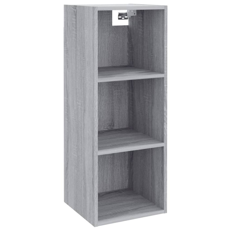 Wandkast 34,5x32,5x90 cm bewerkt hout grijs sonoma eikenkleurig MeubelReus