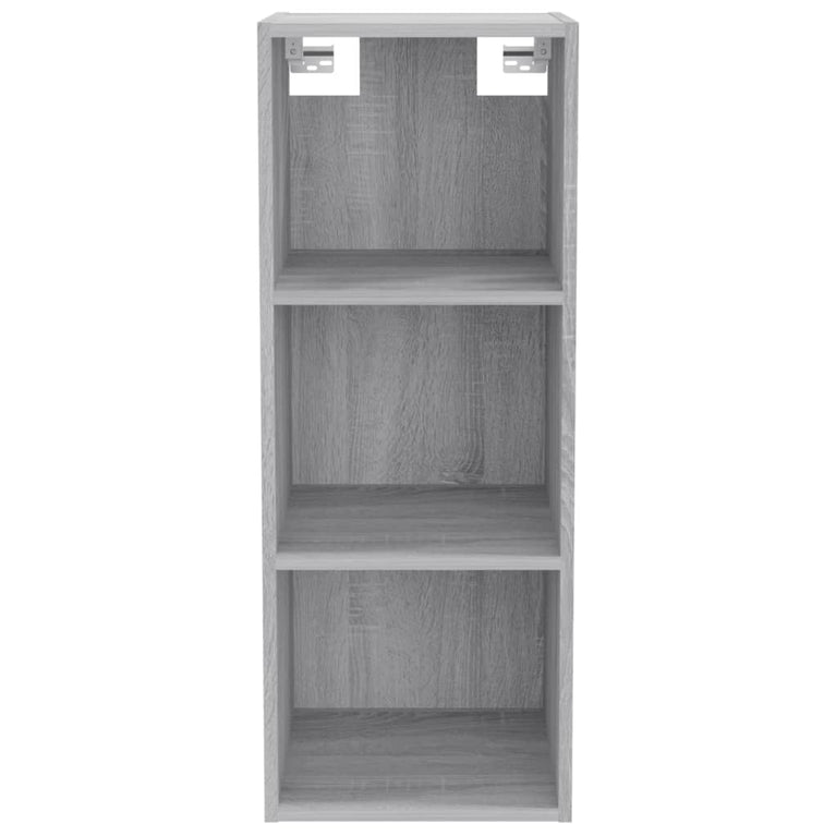 Wandkast 34,5x32,5x90 cm bewerkt hout grijs sonoma eikenkleurig MeubelReus
