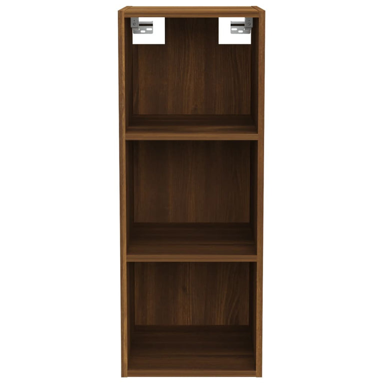 Wandkast 34,5x32,5x90 cm bewerkt hout bruin eikenkleur MeubelReus