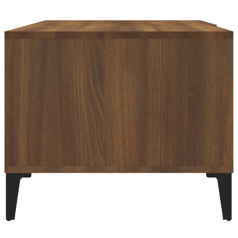 Salontafel 90x50x40 cm bewerkt hout bruin eikenkleur MeubelReus