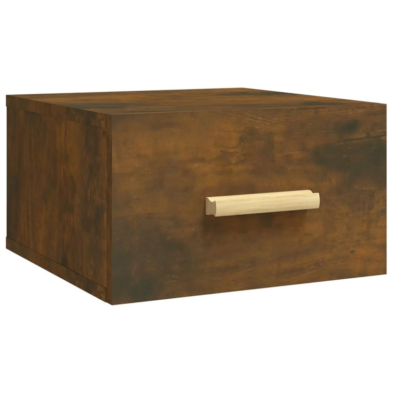 Nachtkastjes 2 st wandgemonteerd 35x35x20 cm gerookt eikenkleur MeubelReus