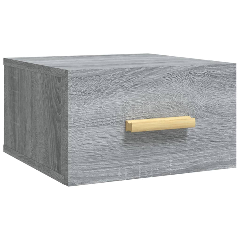 Nachtkastjes 2 st wandgemonteerd 35x35x20 cm grijs sonoma eiken MeubelReus