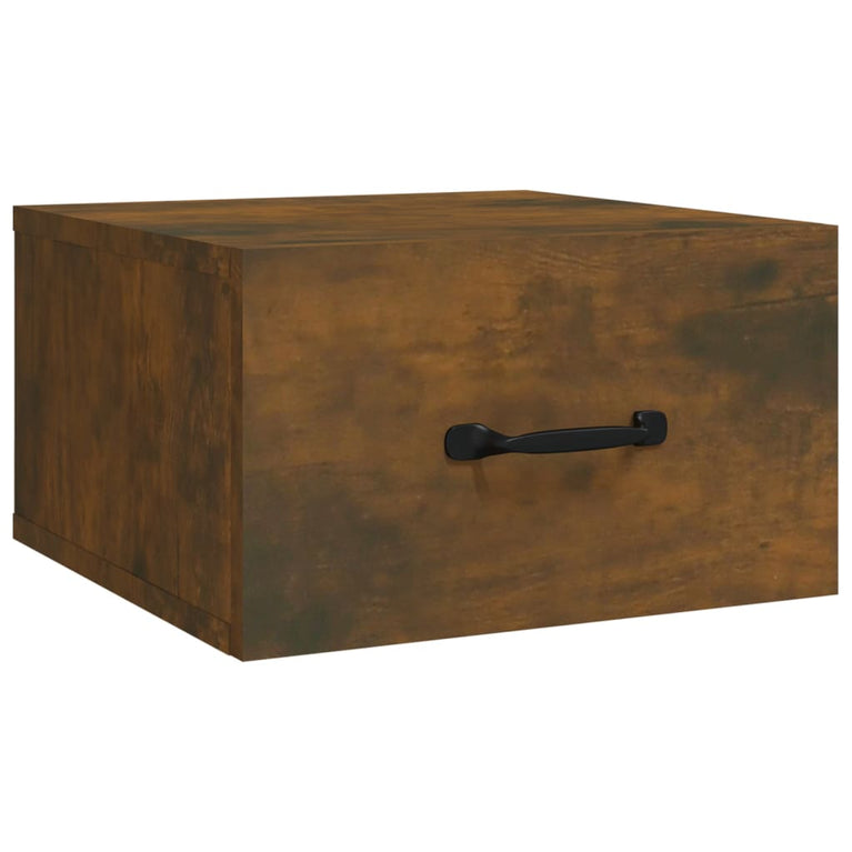 Nachtkastjes 2 st wandgemonteerd 35x35x20 cm gerookt eikenkleur MeubelReus