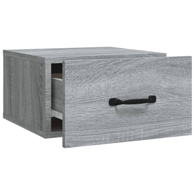 Nachtkastjes 2 st wandgemonteerd 35x35x20 cm grijs sonoma eiken MeubelReus