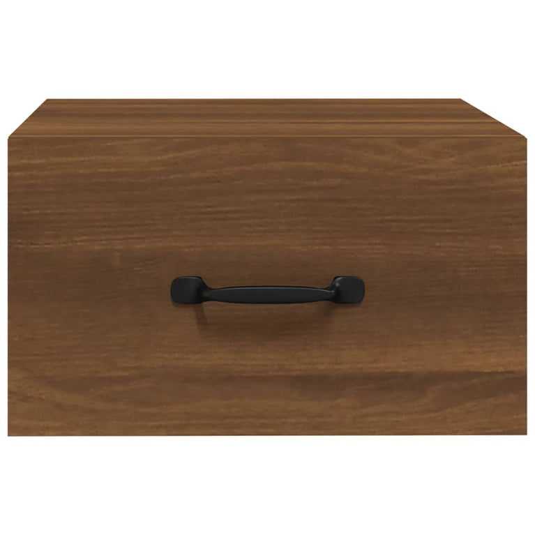 Nachtkastjes 2 st wandgemonteerd 35x35x20 cm bruin eikenkleur MeubelReus