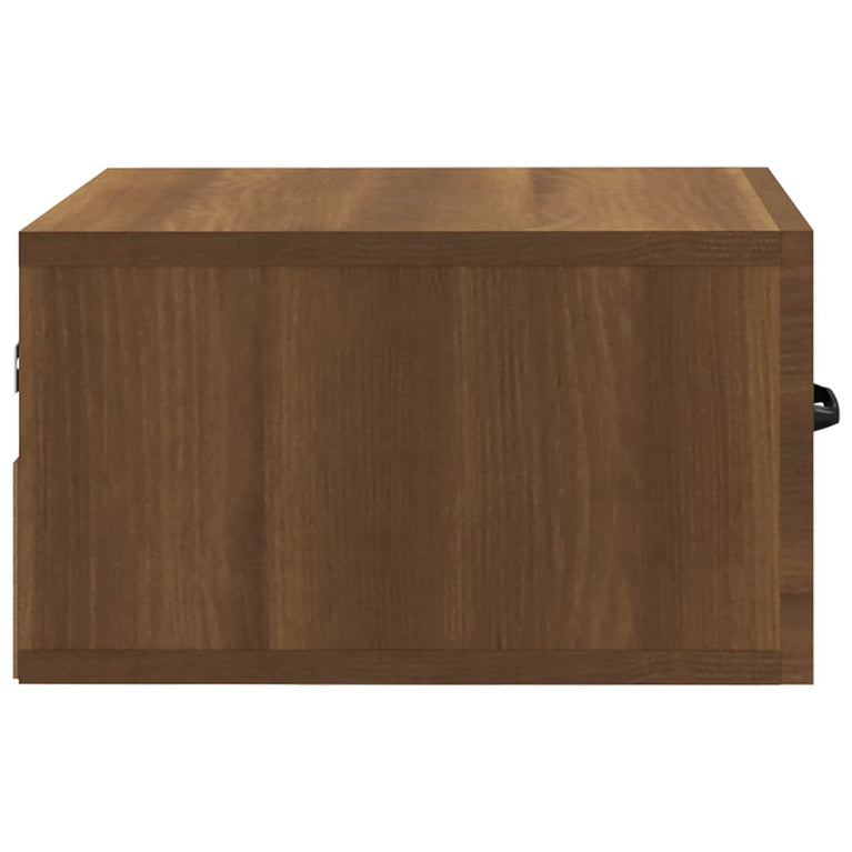 Nachtkastjes 2 st wandgemonteerd 35x35x20 cm bruin eikenkleur MeubelReus