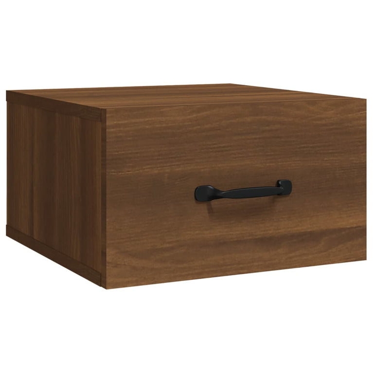 Nachtkastjes 2 st wandgemonteerd 35x35x20 cm bruin eikenkleur MeubelReus