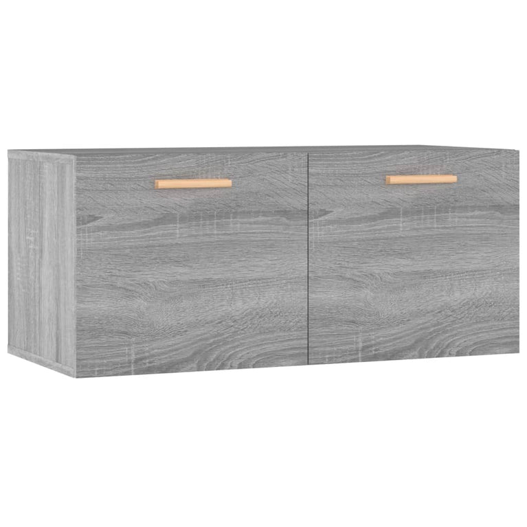 Wandkast 80x35x36,5 cm bewerkt hout grijs sonoma eikenkleurig MeubelReus