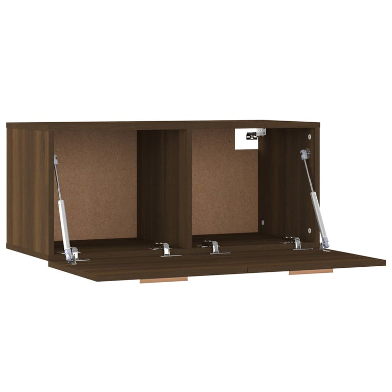 Wandkast 80x35x36,5 cm bewerkt hout bruineikenkleurig MeubelReus