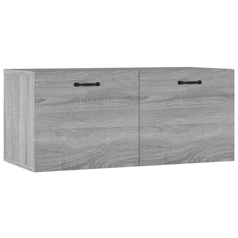 Wandkast 80x35x36,5 cm bewerkt hout grijs sonoma eikenkleurig MeubelReus