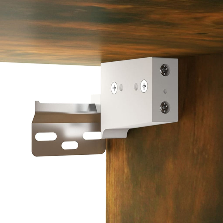 Spiegelkast met LED-verlichting 91x15x76,5 cm gerookt eiken MeubelReus