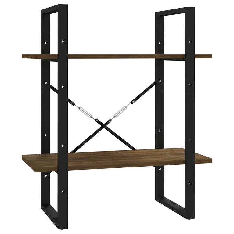 Boekenkast 60x30x70 cm bewerkt hout bruineikenkleurig MeubelReus