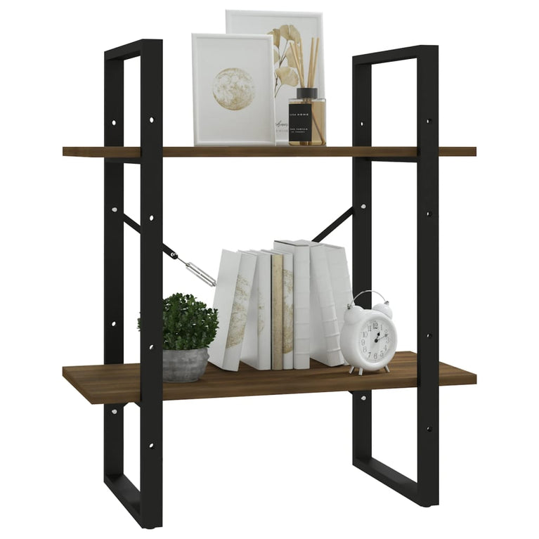 Boekenkast 60x30x70 cm bewerkt hout bruineikenkleurig MeubelReus