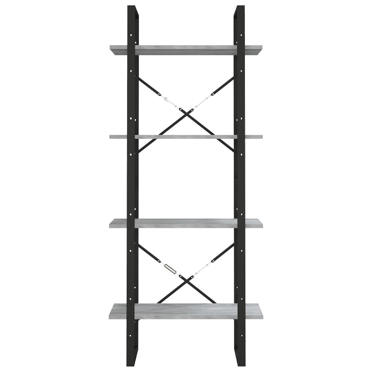 Boekenkast 60x30x140 cm bewerkt hout grijs sonoma eikenkleurig MeubelReus