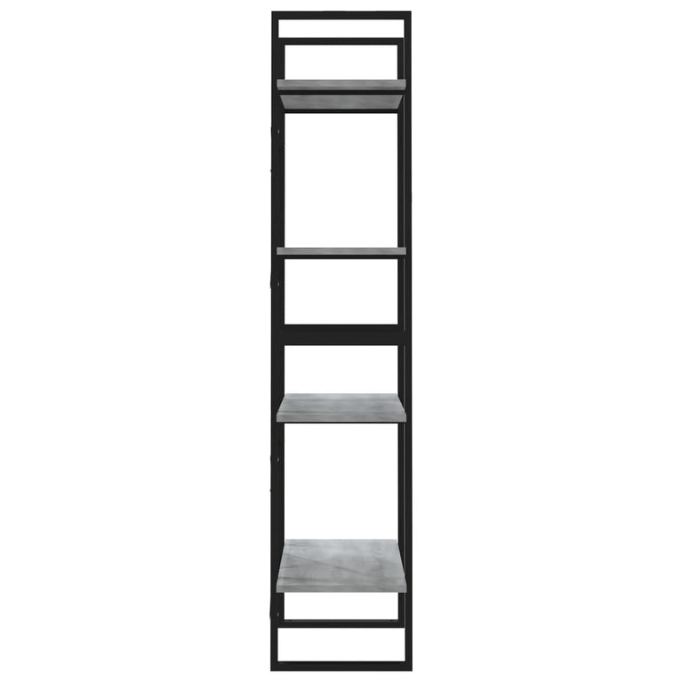 Boekenkast 60x30x140 cm bewerkt hout grijs sonoma eikenkleurig MeubelReus