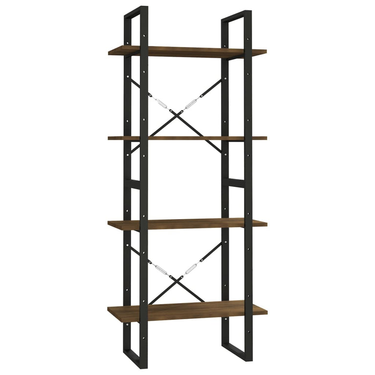 Boekenkast 60x30x140 cm bewerkt hout bruineikenkleurig MeubelReus
