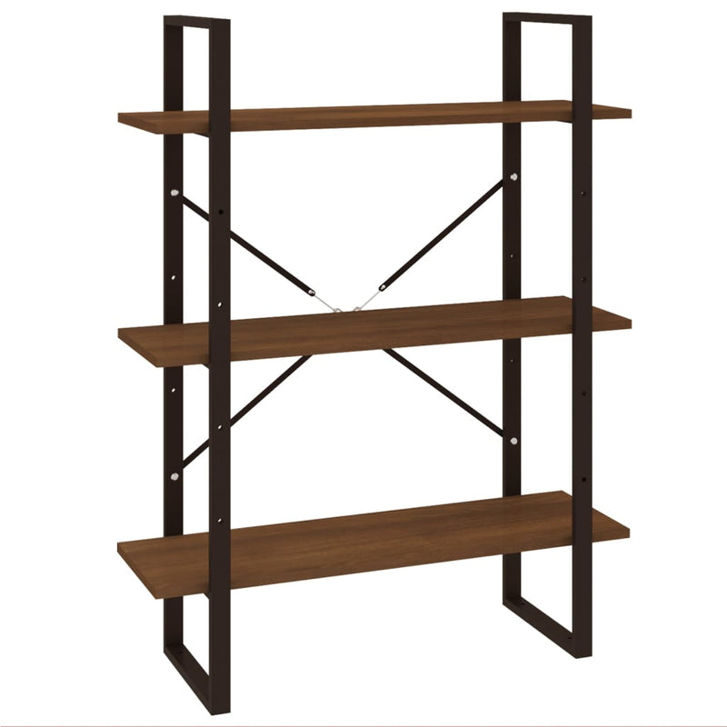 Boekenkast 80x30x105 cm bewerkt hout bruineikenkleurig MeubelReus