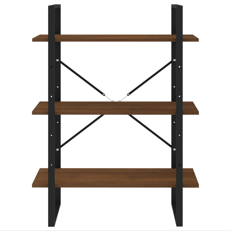 Boekenkast 80x30x105 cm bewerkt hout bruineikenkleurig MeubelReus