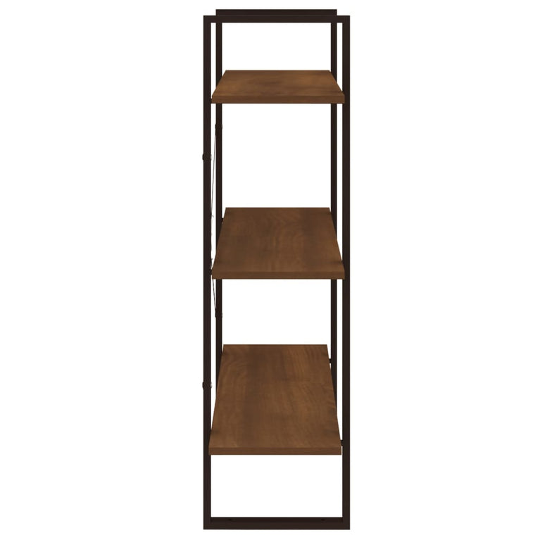 Boekenkast 80x30x105 cm bewerkt hout bruineikenkleurig MeubelReus