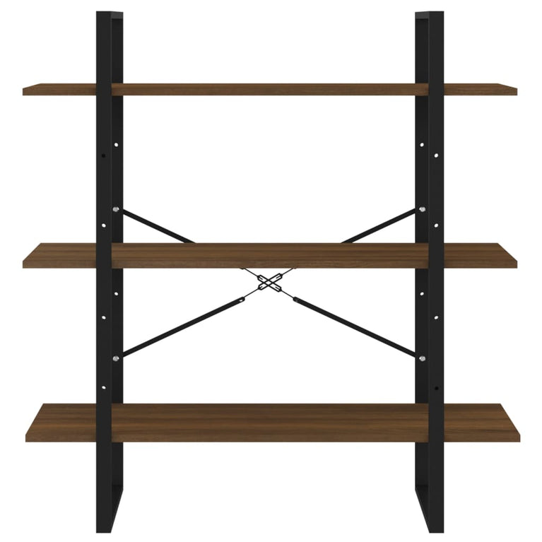 Boekenkast 100x30x105 cm bewerkt hout bruineikenkleurig MeubelReus