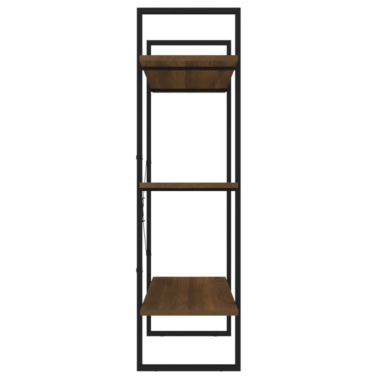 Boekenkast 100x30x105 cm bewerkt hout bruineikenkleurig MeubelReus