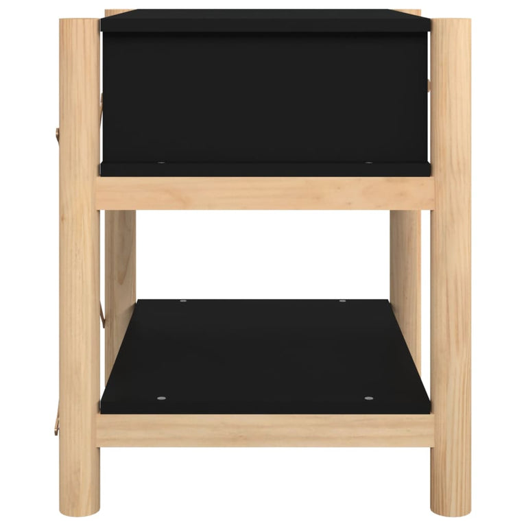 Nachtkastjes 2 st 42x38x45 cm bewerkt hout zwart MeubelReus