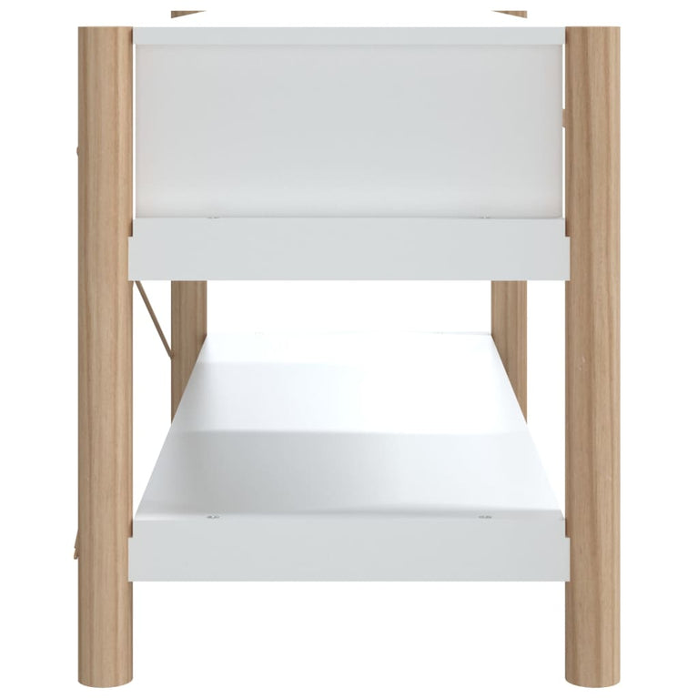 Tv-meubel 82x38x45 cm bewerkt hout wit MeubelReus