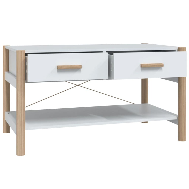 Salontafel 82x48x45 cm bewerkt hout wit MeubelReus