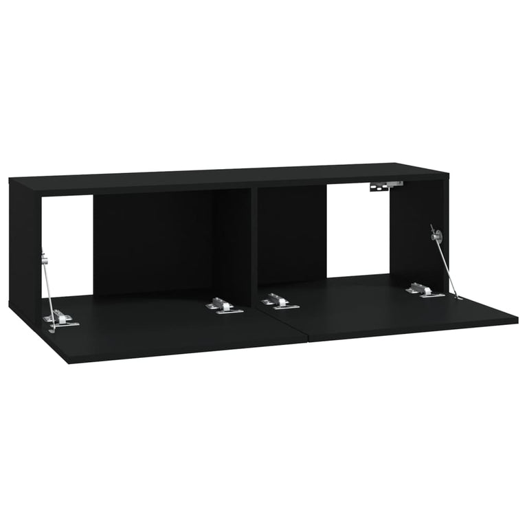 Tv-wandmeubels 4 st 100x30x30 cm zwart MeubelReus