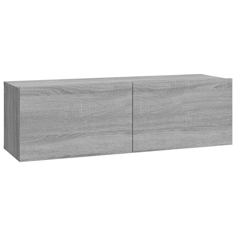 Tv-wandmeubels 4 st 100x30x30 cm grijs sonoma eikenkleurig MeubelReus