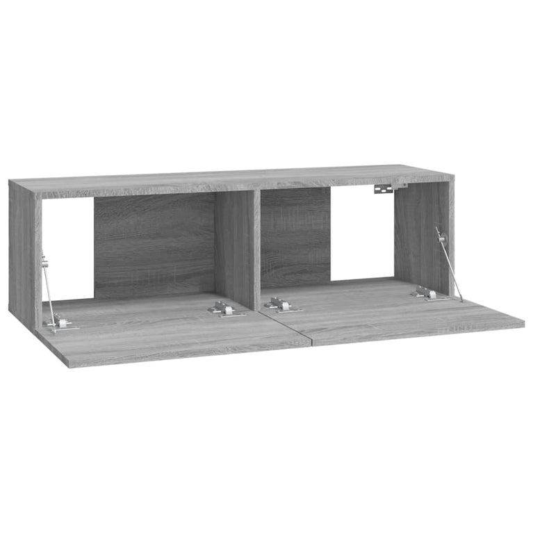 Tv-wandmeubels 4 st 100x30x30 cm grijs sonoma eikenkleurig MeubelReus