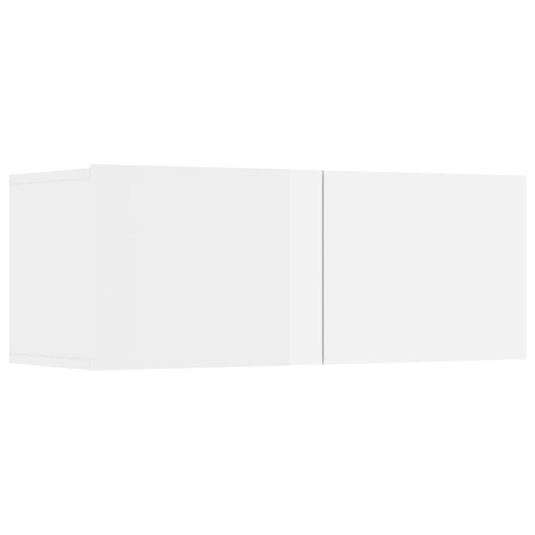 8-delige Tv-meubelset bewerkt hout hoogglans wit MeubelReus