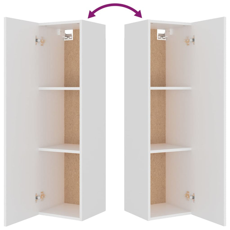 8-delige Tv-meubelset bewerkt hout wit MeubelReus